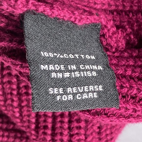 New‎ 525 America S L Revolve Maroon Ribbed Knit Crop Slim Fit Pullover Sweater - Picture 5 of 5